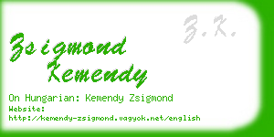 zsigmond kemendy business card